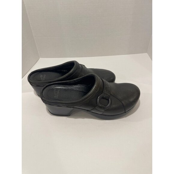 BARN SHOES Dansko Womens LeatherBarn Shoes‎  Slip-On Clogs , Buckle  Sz 41 Black - Picture 9 of 16